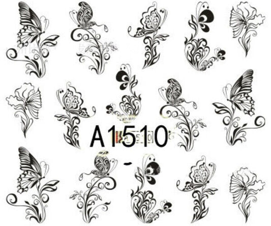 Flower Nail Decal A1510