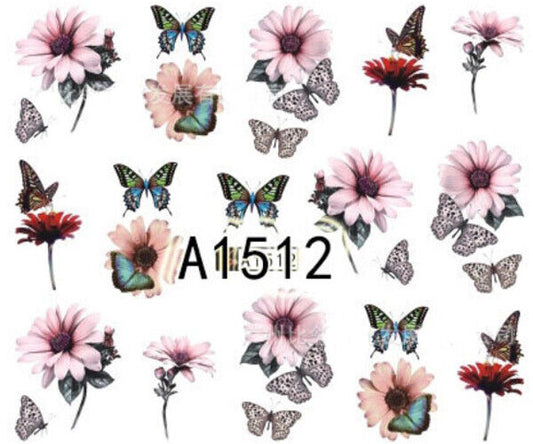 Flower Nail Decal A1512