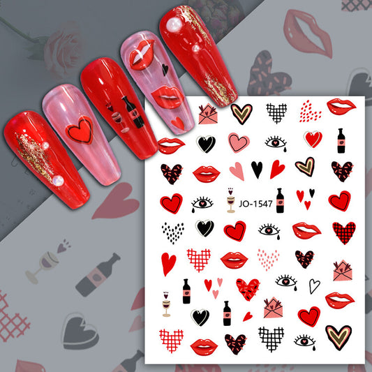 Valentine Heart Nail Sticker
