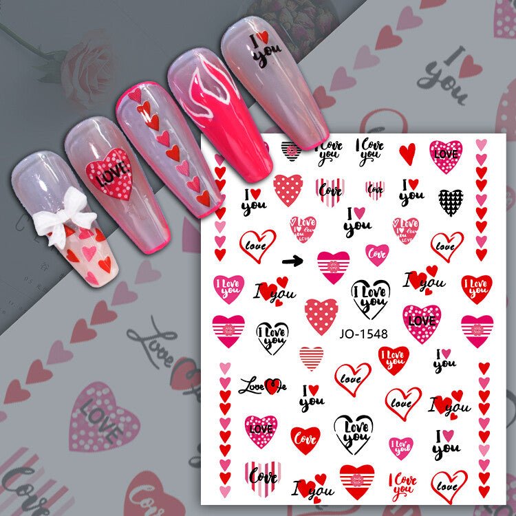 Valentine Heart Nail Sticker
