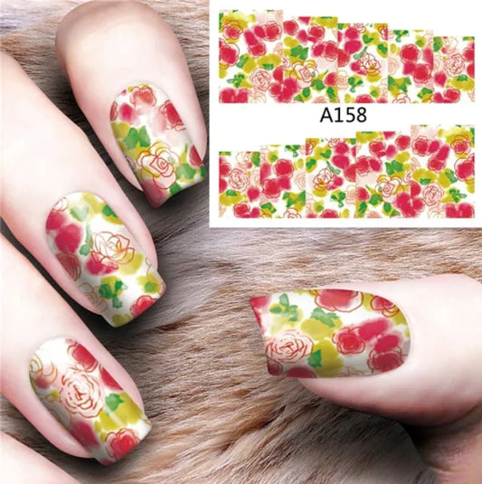 Flower Nail Decal A158