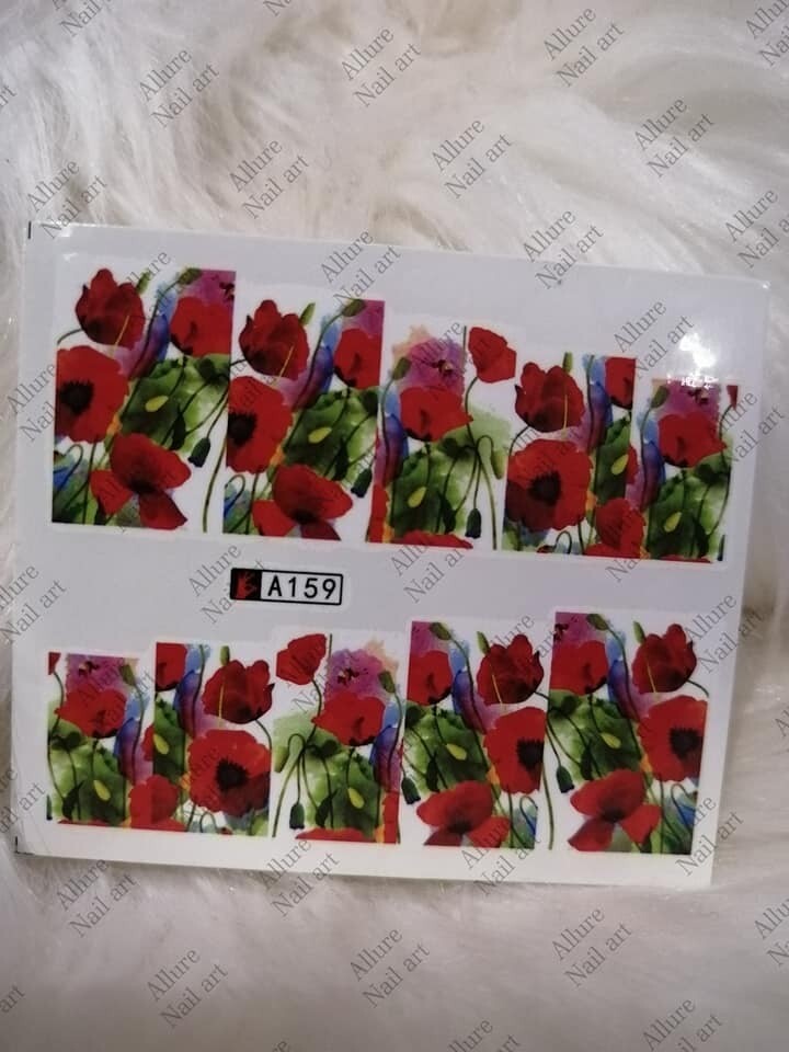 Flower Nail Decal A159