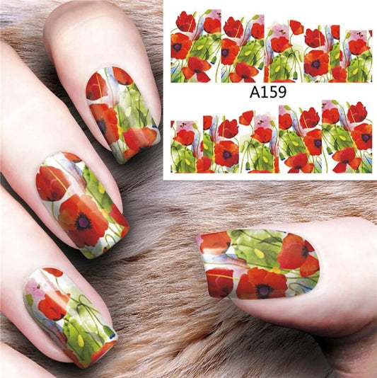 Flower Nail Decal A159