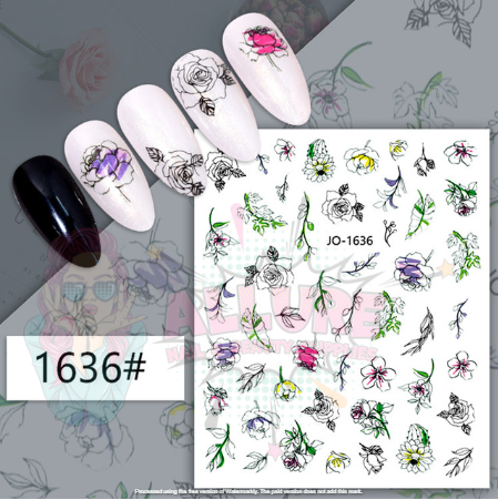 Flower Nail Art Sticker