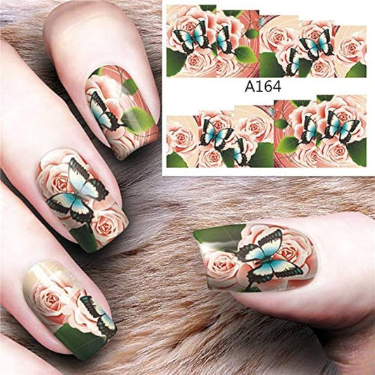 Flower Nail Decal A164