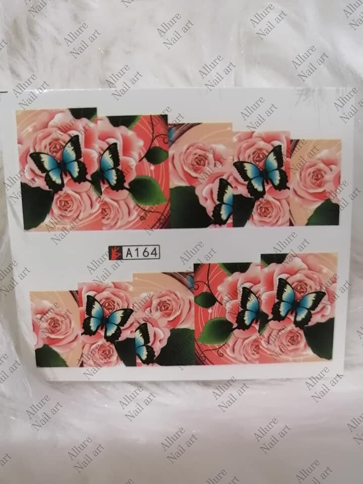 Flower Nail Decal A164