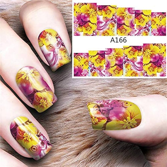 Flower Nail Decal A166