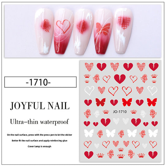 Valentine Heart Nail Sticker