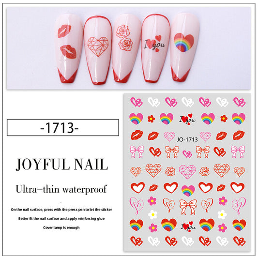 Valentine Heart Nail Sticker