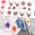 Blooming Rose Floral Nail Art Decal JF172