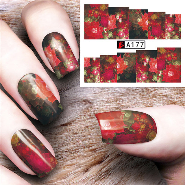 Flower Nail Decal A177