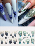 Blooming Rose Floral Nail Art Decal JF177
