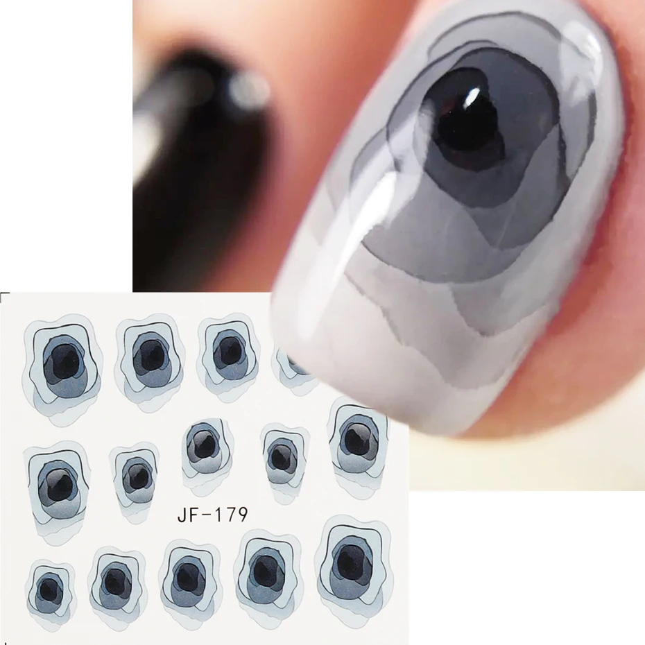 Blooming Rose Floral Nail Art Decal JF179
