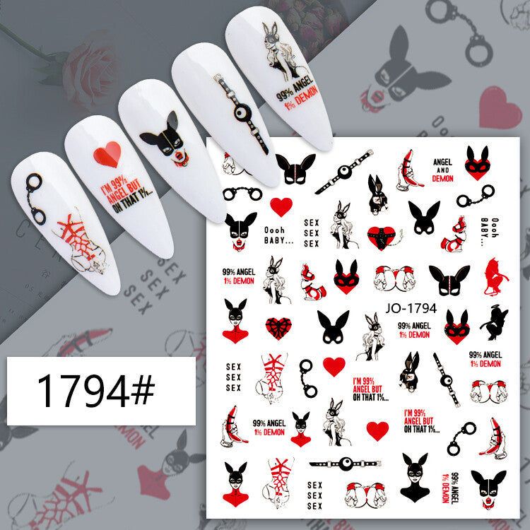 Valentine Heart Nail Sticker