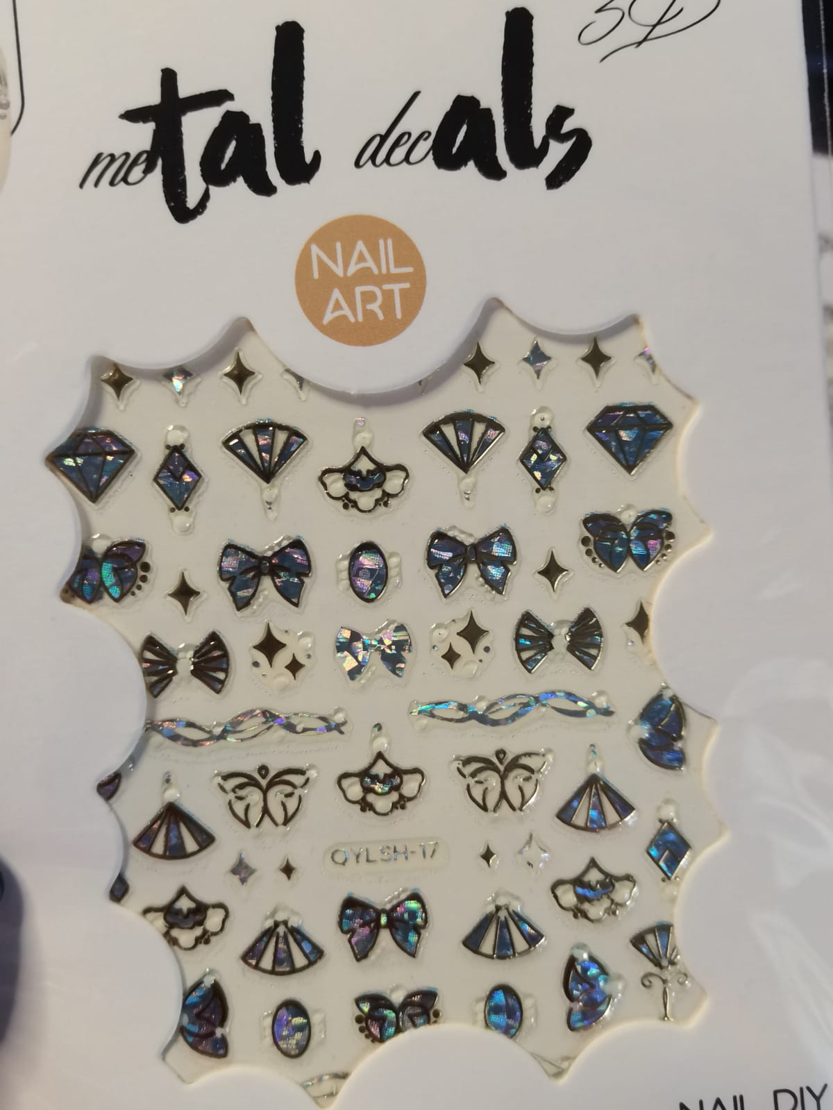 3D Nail Art Holographic Sticker