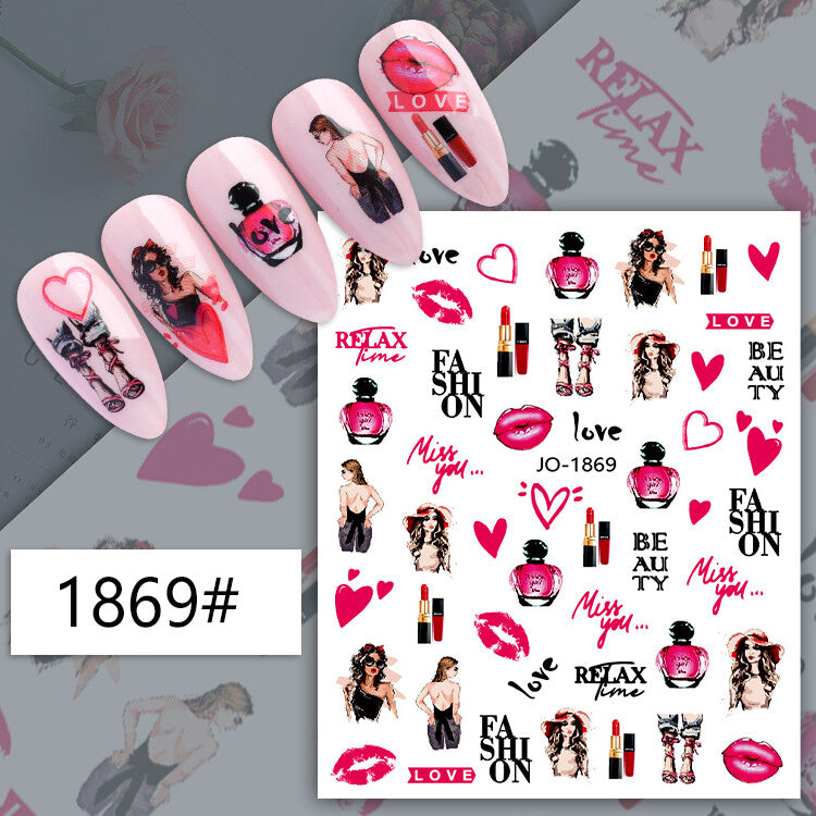Valentine Heart Nail Sticker