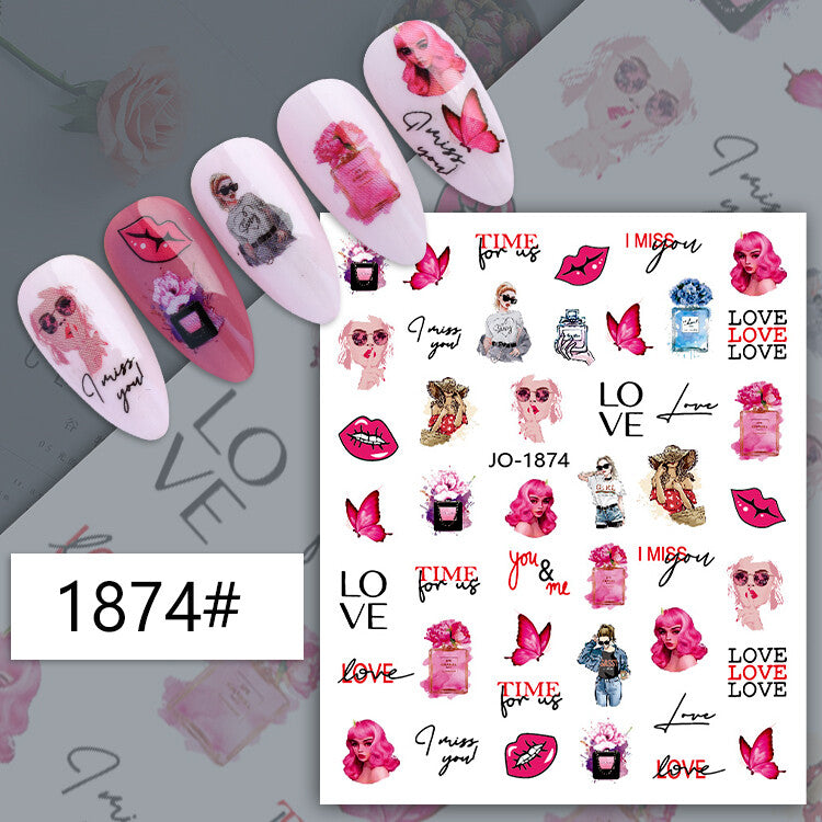 Valentine Heart Nail Sticker