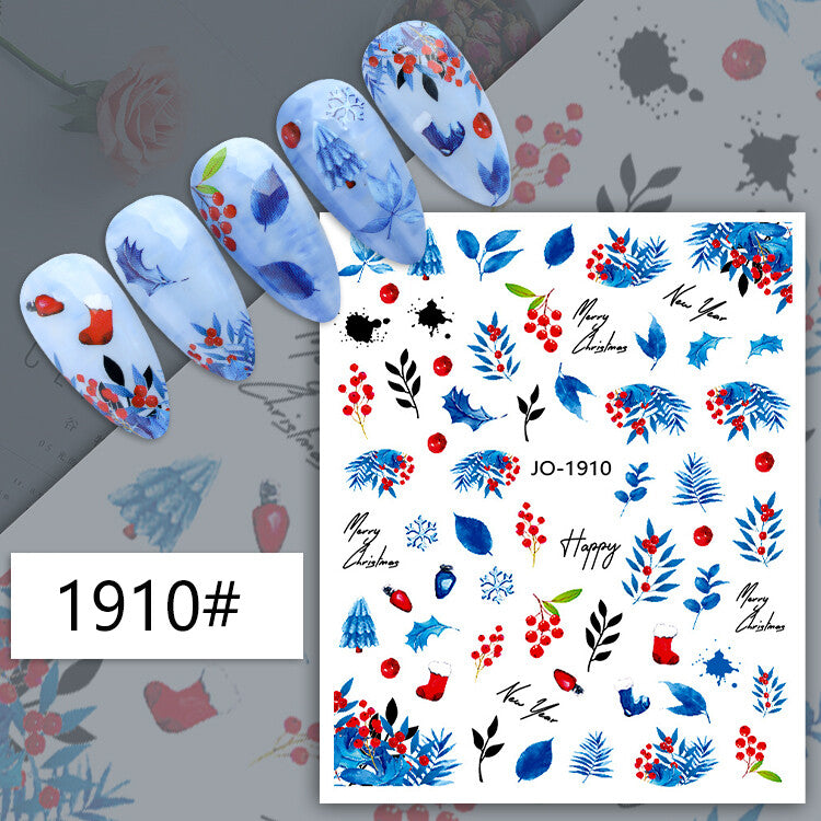 Christmas Nail Sticker - 1910