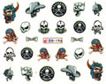 Skull Halloween Nail Decal BN196