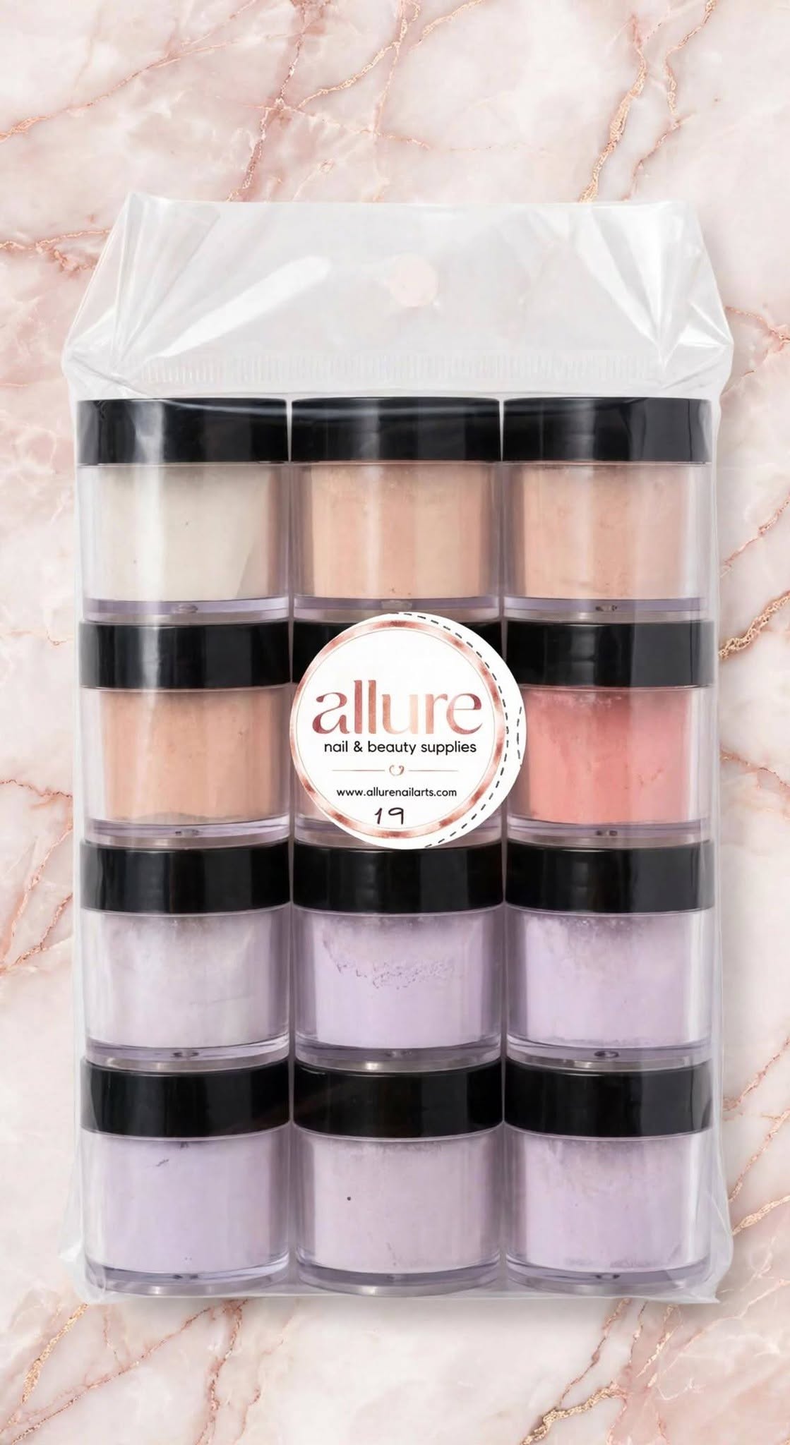 Allure 12pc Acrylic Powder Set No 19