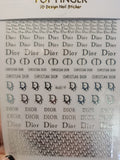 Fashion Design Brand Text Geometric Nail Sticker MD19