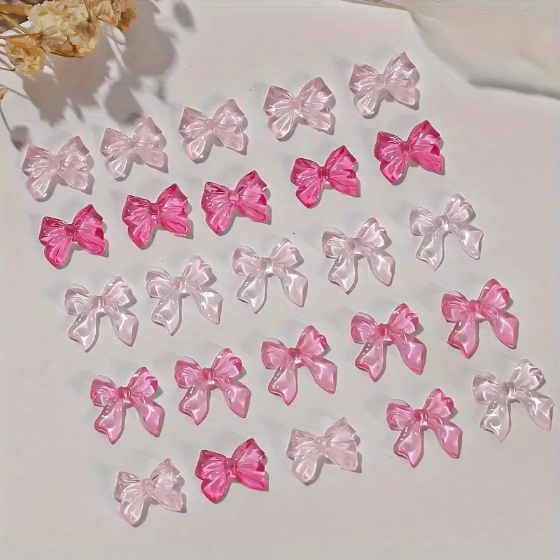 Bow Resin Nail Art Decoration 10 pcs