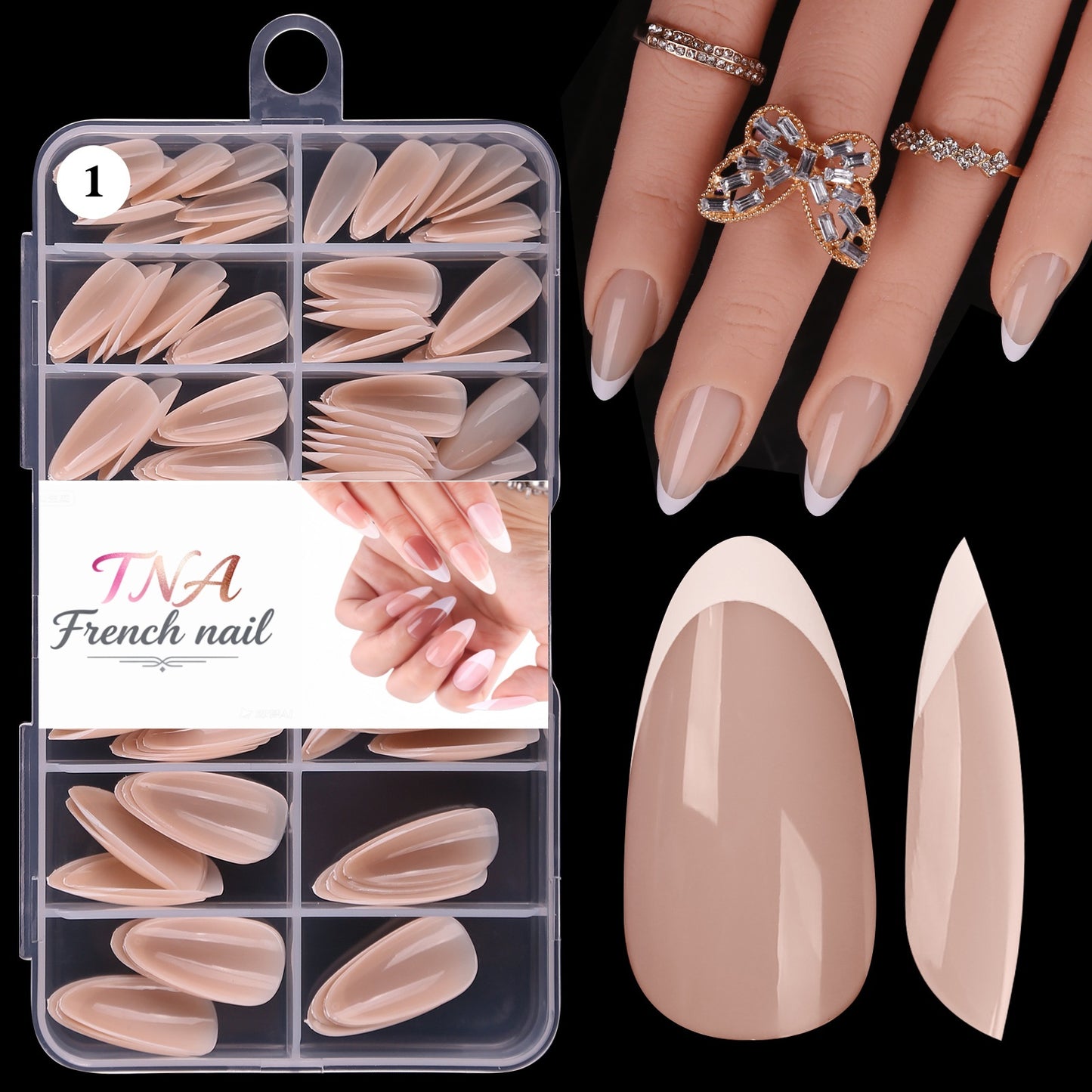 Press On French Tips 120pcs