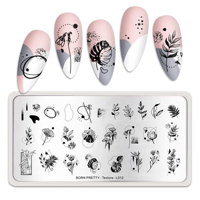 Texture Born Pretty Nail Stamping Plate - L012
