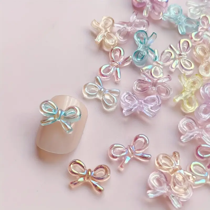 Bow Resin Nail Art Decoration 10 pcs