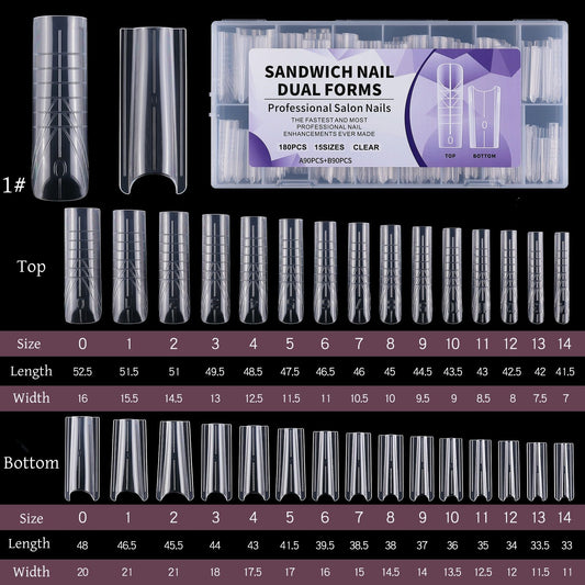 Sandwich Nail Dual Form 180pcs