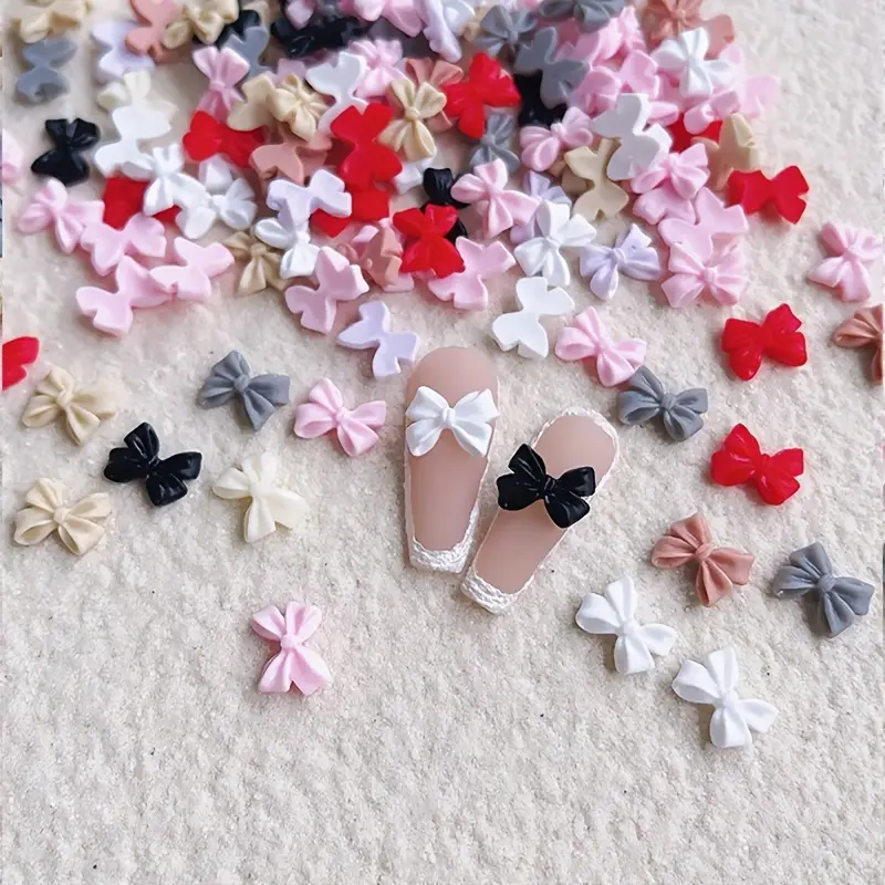 Bow Resin Nail Art Decoration 10 pcs
