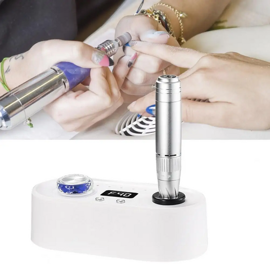 White Portable Rechargeable Cordless Nail Drill Machine