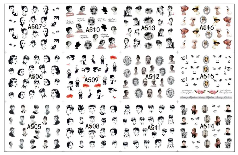 Fashion Nail Decal Range A505-516