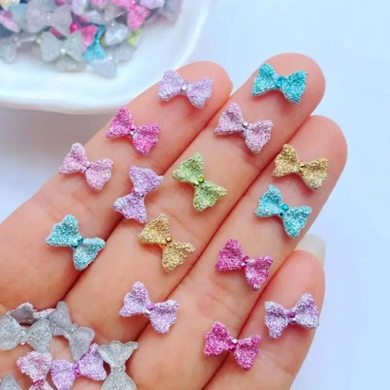 Bow Resin Nail Art Decoration 10 pcs