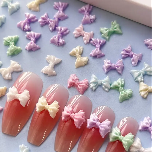 Bow Resin Nail Art Decoration 10 pcs