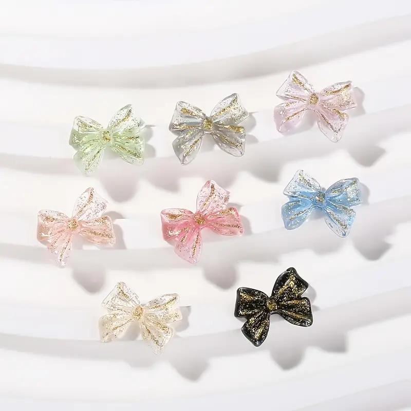 Bow Resin Nail Art Decoration 10 pcs