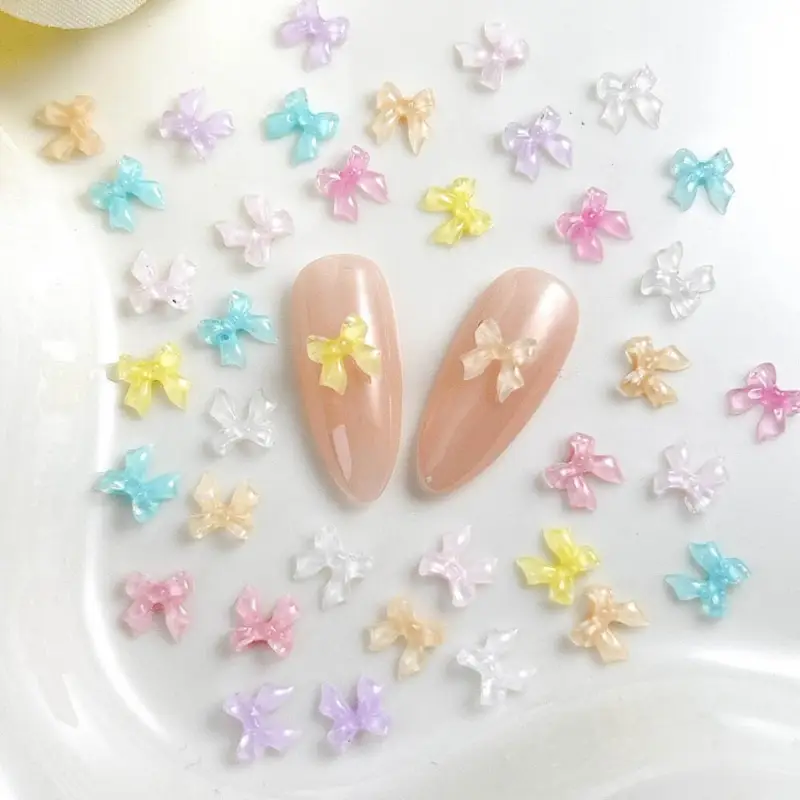 Bow Resin Nail Art Decoration 10 pcs