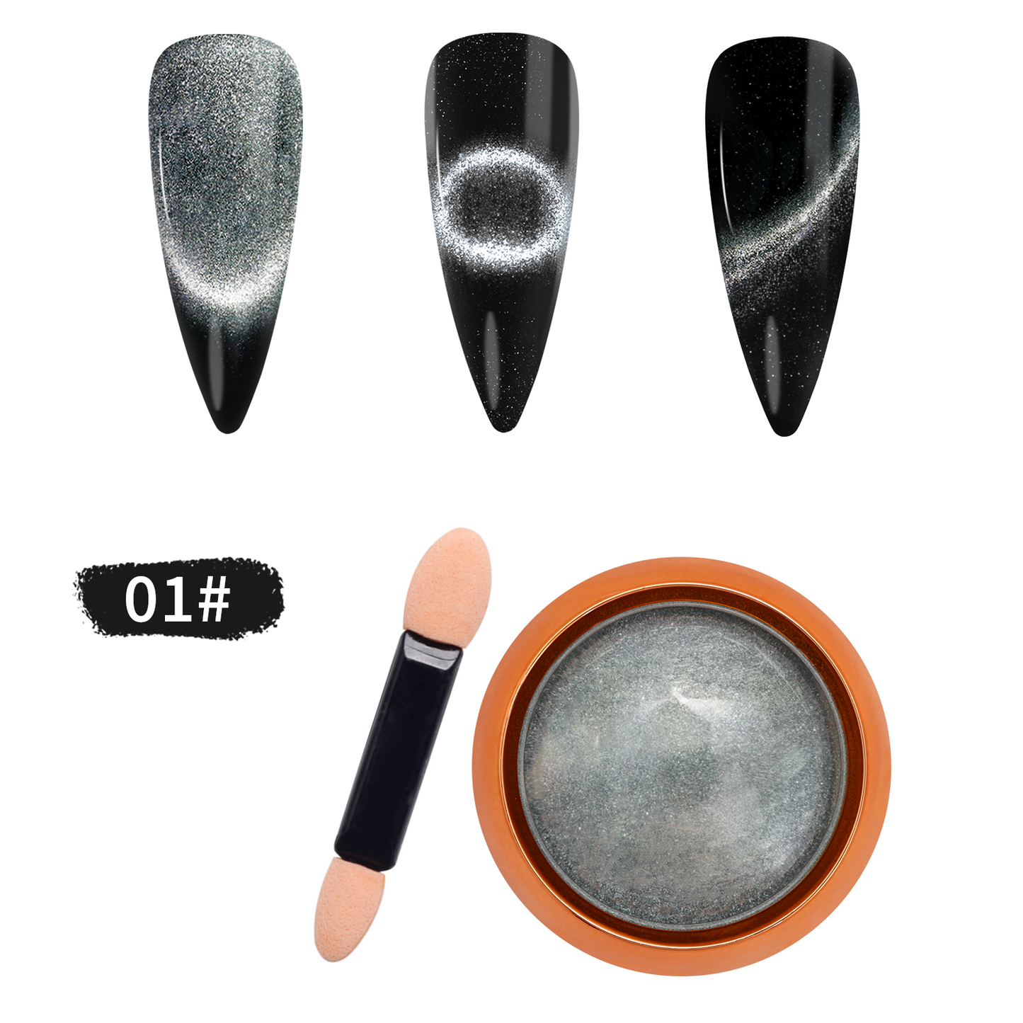 Nail 9D Cat eye Chrome No 1