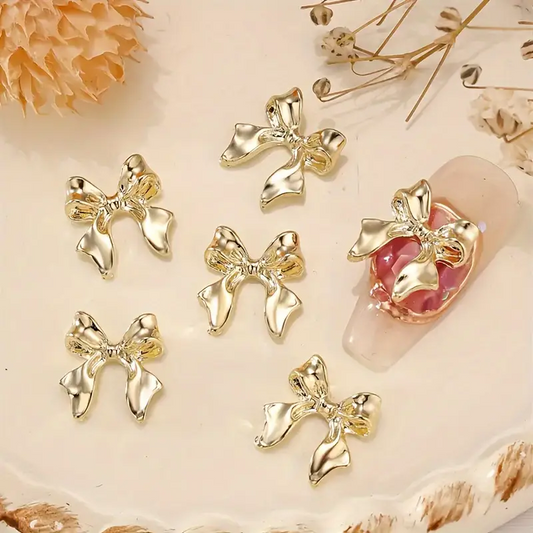 Bow Resin Alloy Nail Art Decoration 5 pcs