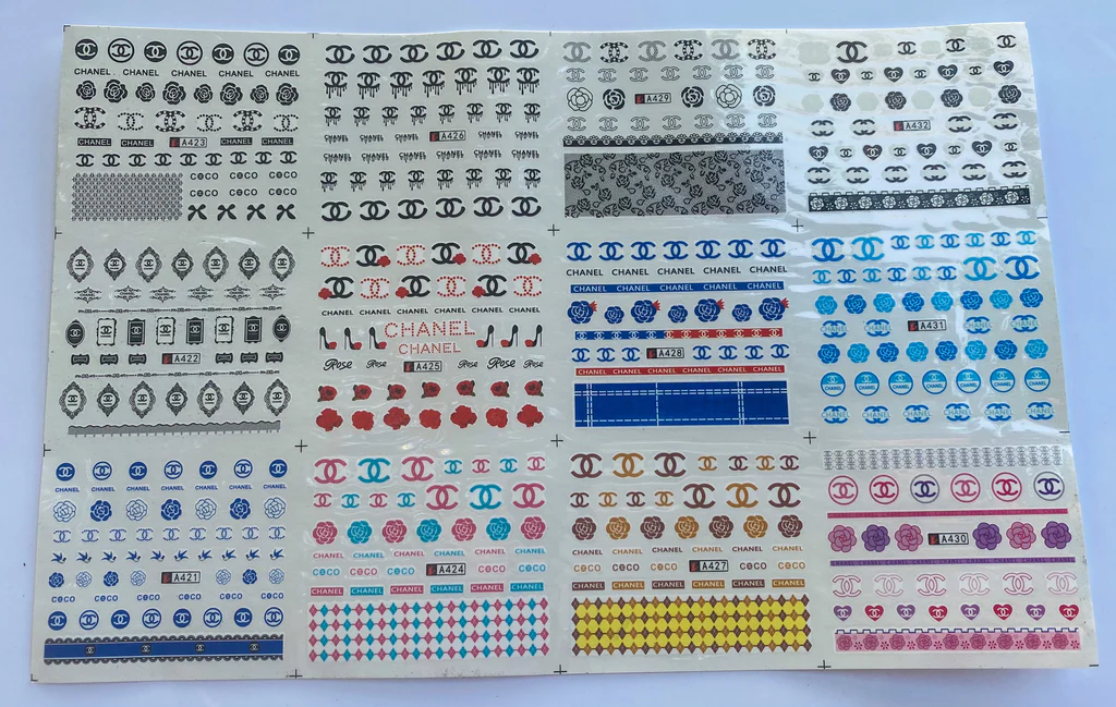 Fashion Nail Decal Range A421-432