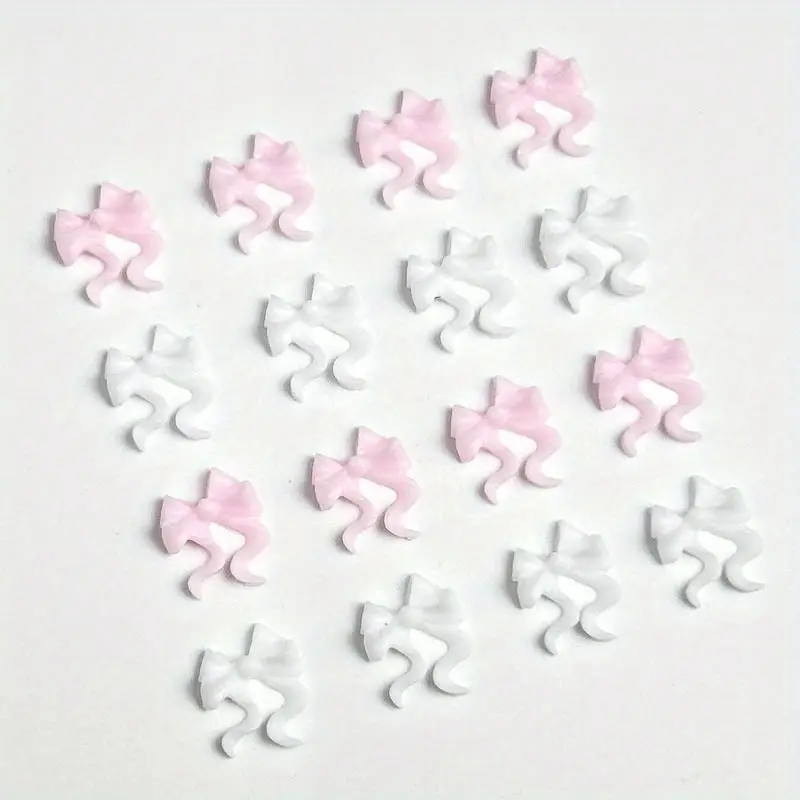 Bow Resin Nail Art Decoration 2pcs