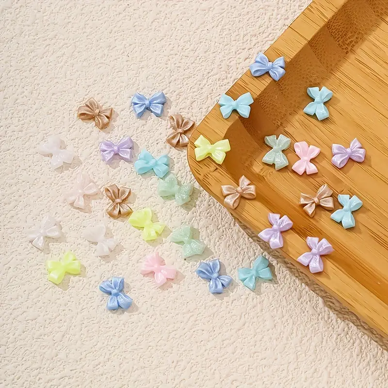 Bow Resin Nail Art Decoration 10 pcs