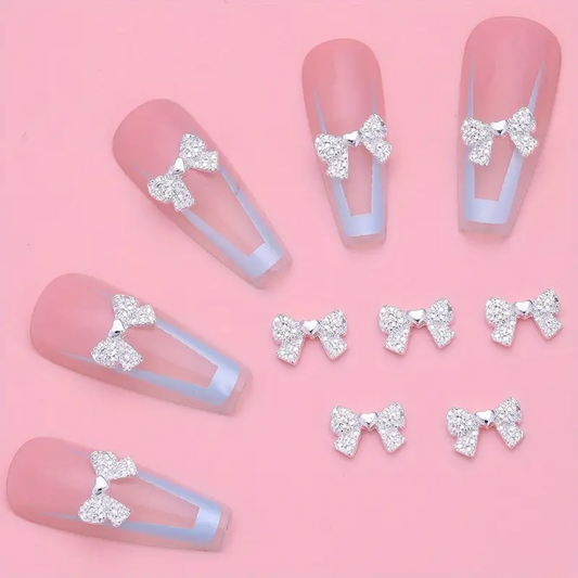 Bow Resin Alloy Nail Art Decoration 5 pcs