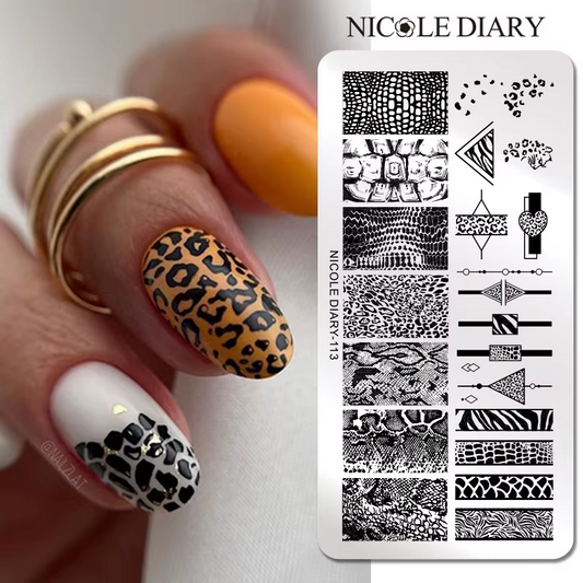 Nicole Diary Animal Print Stamping Plate ND113