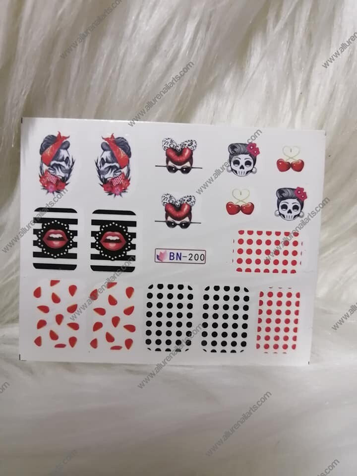 Skull Halloween Nail Decal BN200