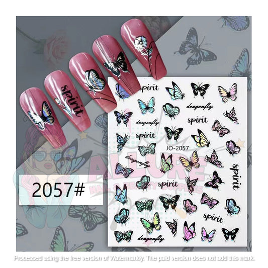 Animal Butterfly Flower Nail Art Sticker