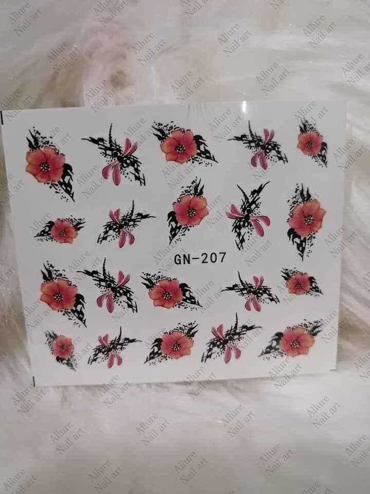 Floral Nail art decal