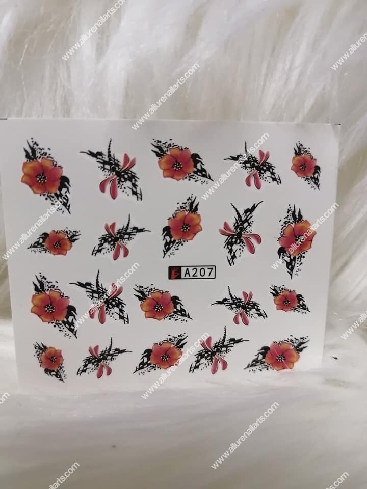 Flower Nail Decal A207