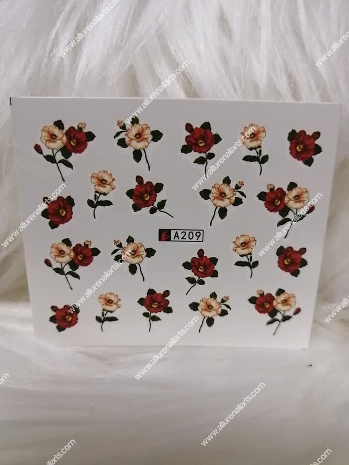 Flower Nail Decal A209