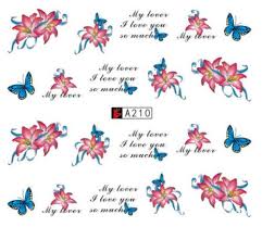 Flower Nail Decal A210